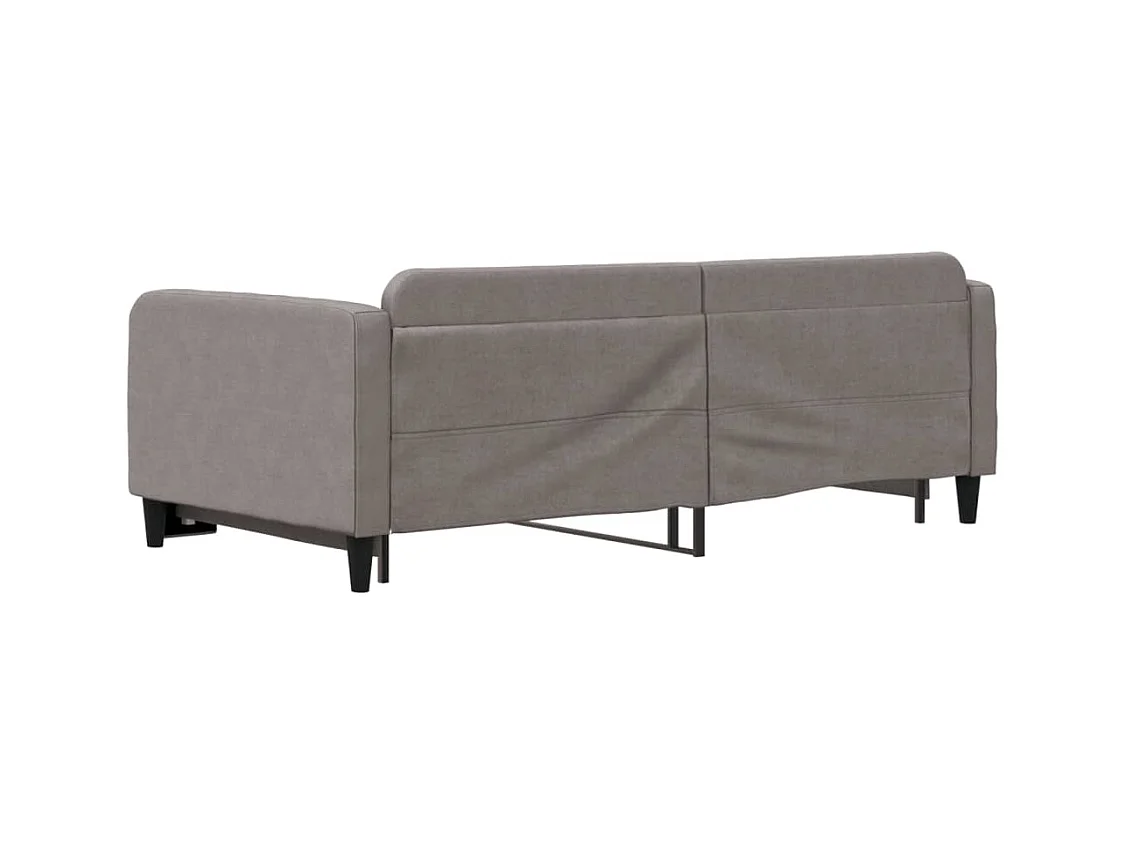 Divano letto con letto estraibile in tessuto tortora 100x200 cm