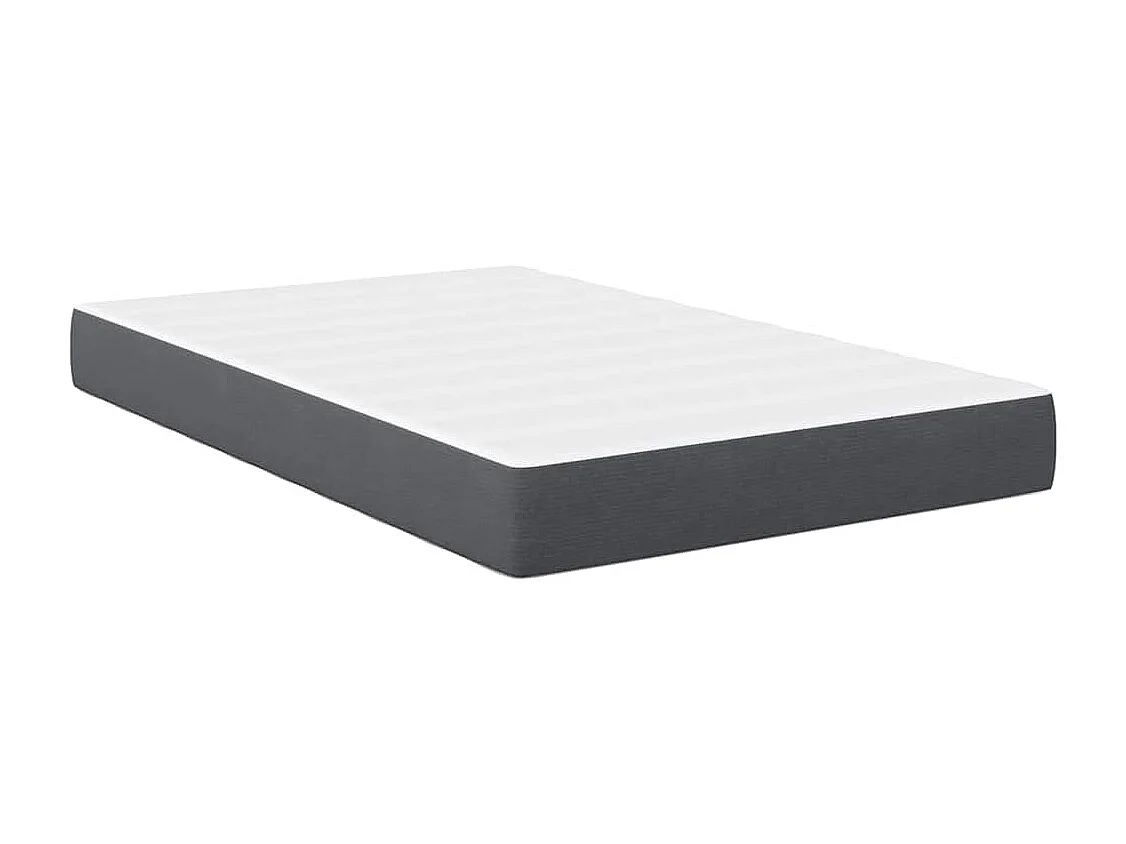 Matelas de Lit avec matelas Gris 120 x 200 cm tissu