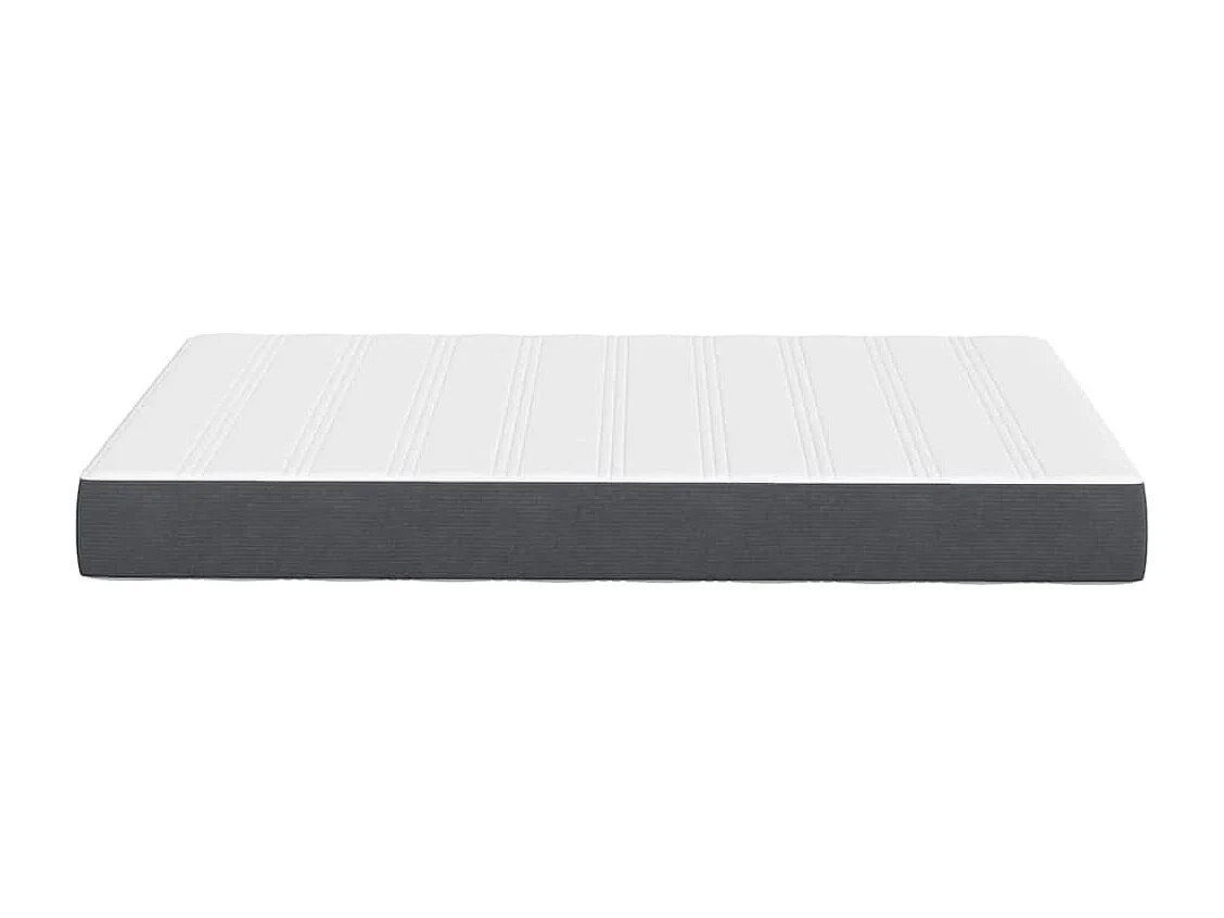 Matelas de Lit avec matelas Gris 120 x 200 cm tissu