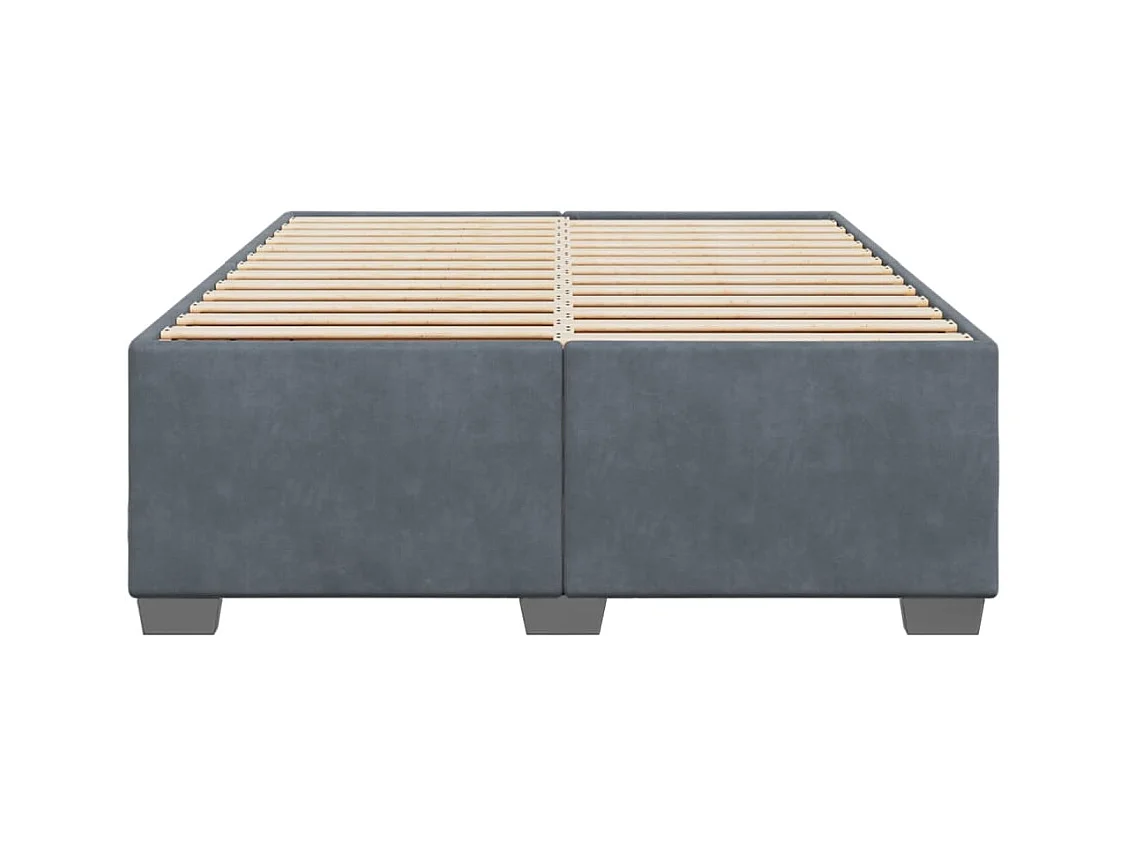 Estructura de cama sin colchón gris oscuro 140x200 cm terciopelo
