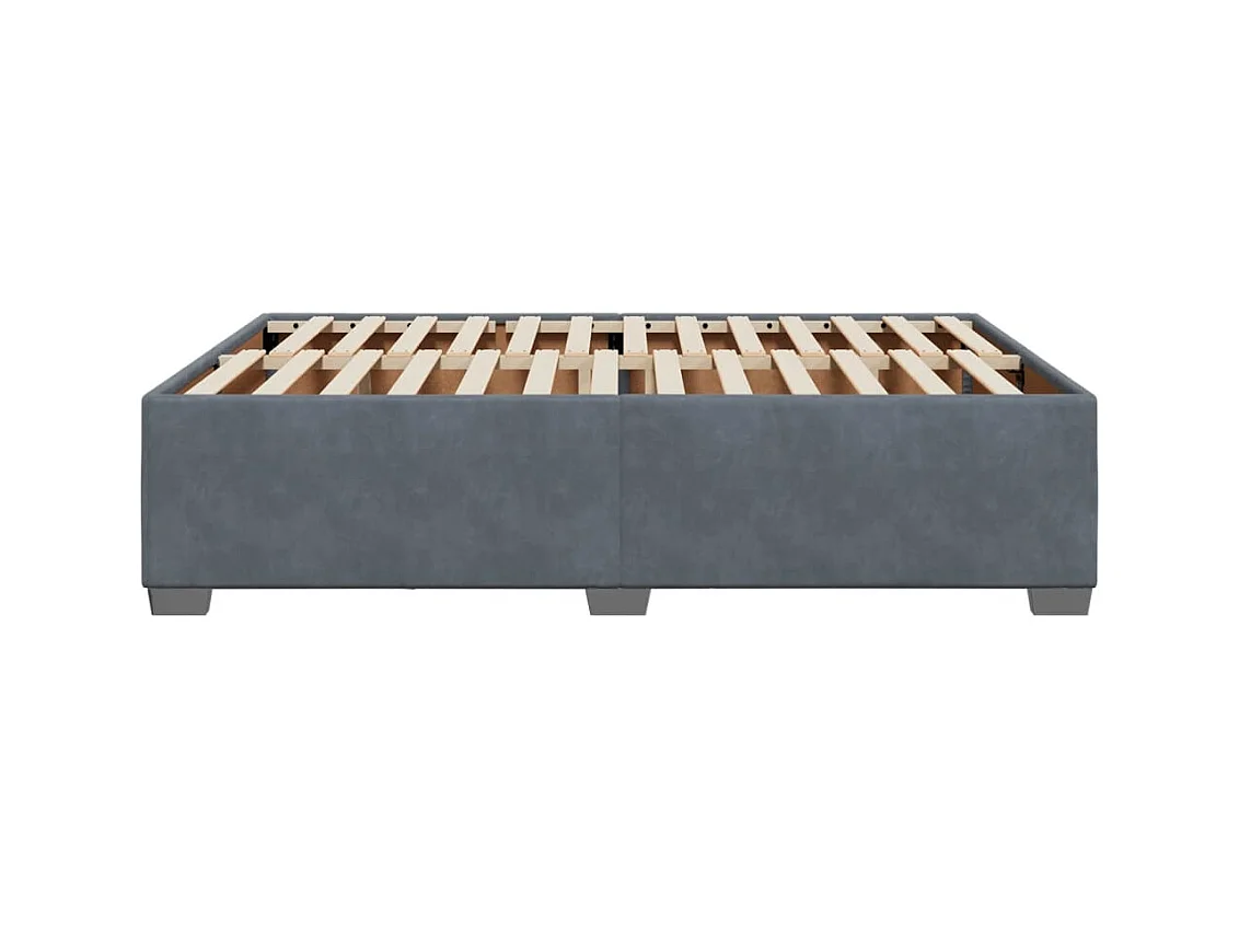 Estructura de cama sin colchón gris oscuro 140x200 cm terciopelo