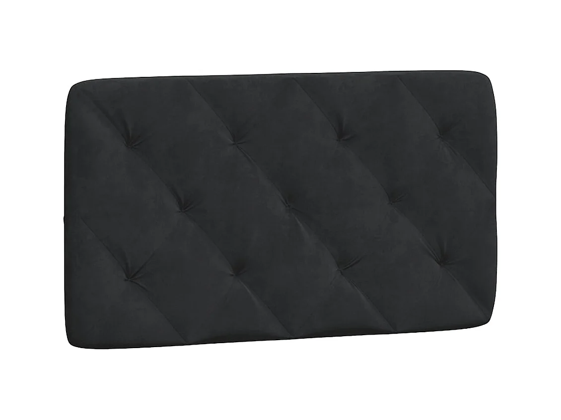 Letto con materasso in velluto nero 80x200 cm