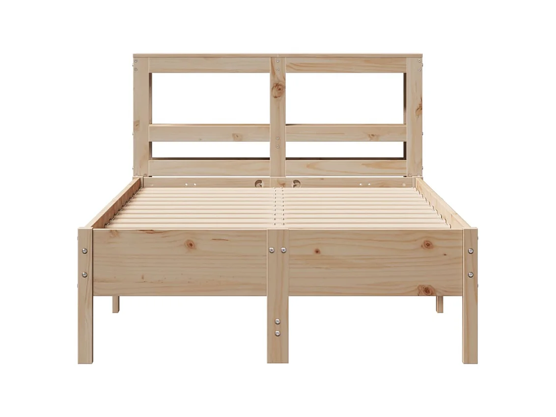 Cadre de lit sans matelas 75x190 cm bois de pin massif