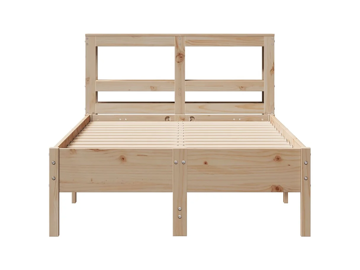 Cadre de lit sans matelas 75x190 cm bois de pin massif