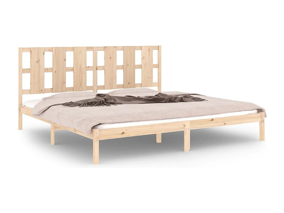 Estructura de cama sin colchón 200x200 cm madera maciza de pino