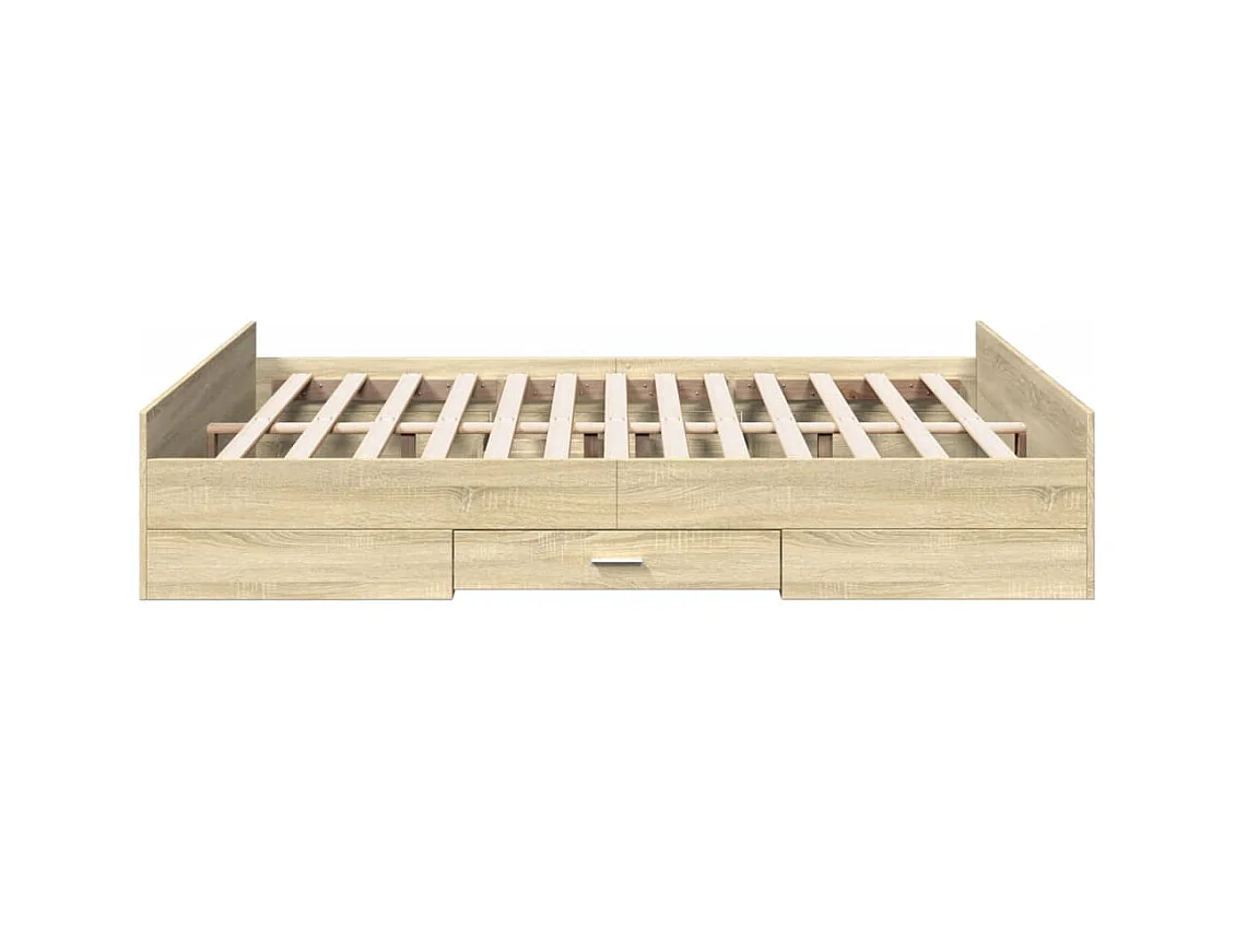 Bedframe met lades zonder matras sonoma eiken 140x200 cm