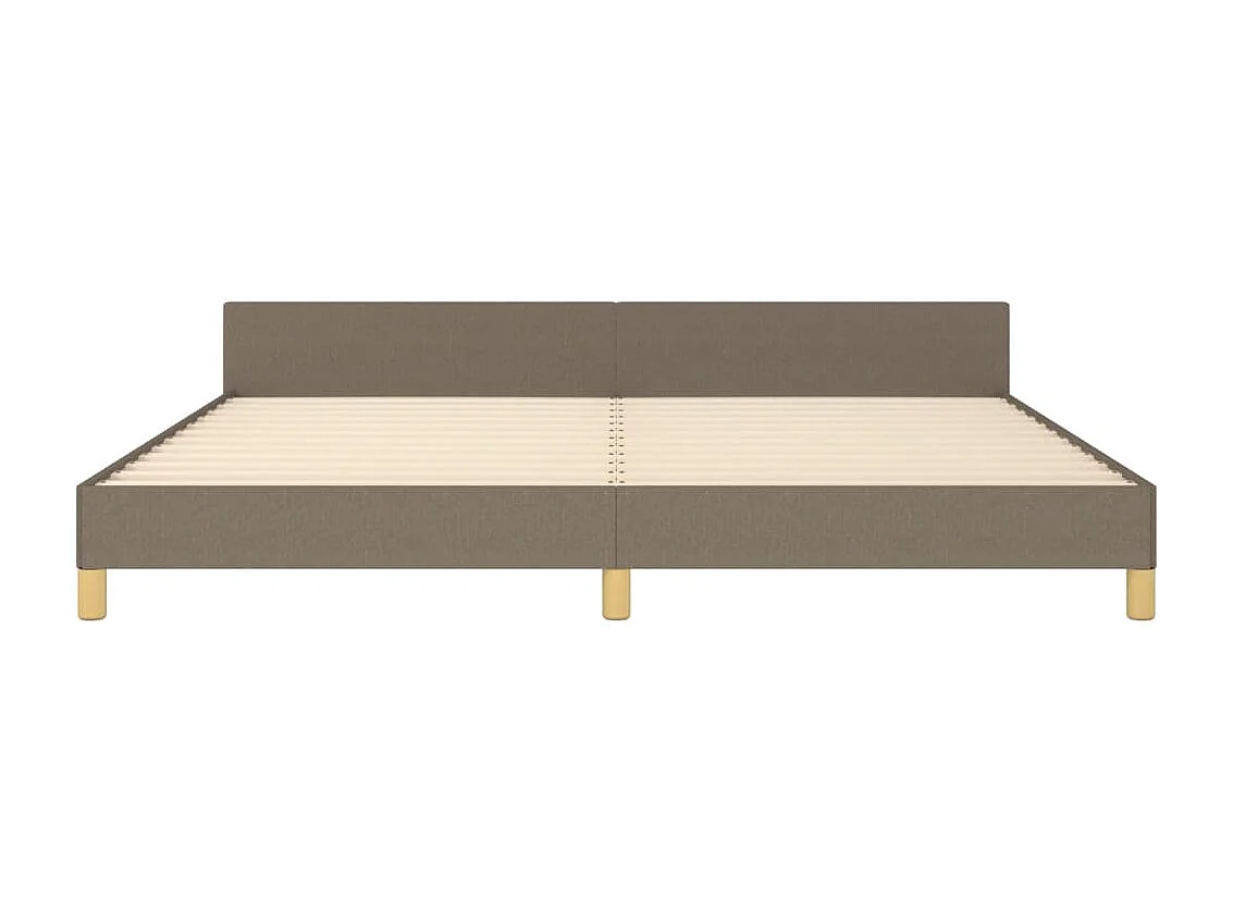 Bedframe zonder matras taupe 200x200 cm stof