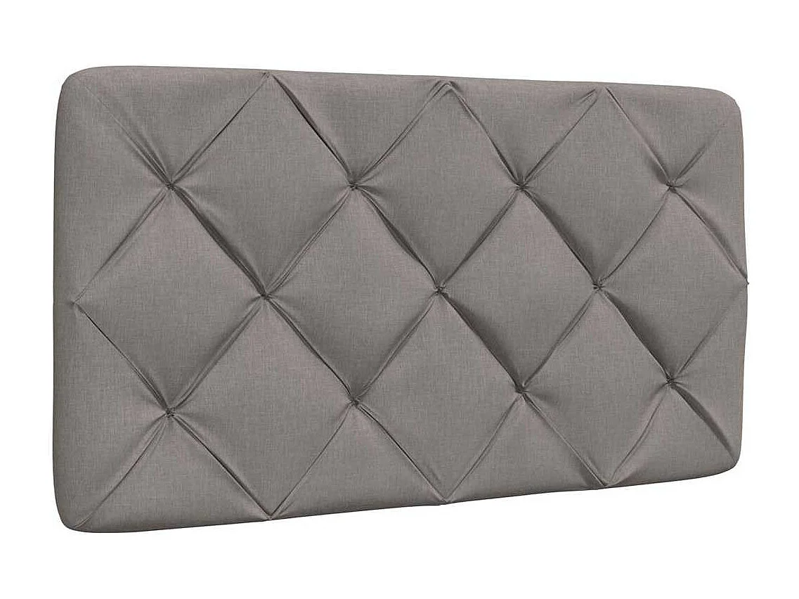 Estructura de cama sin colchón tela taupe 90x200 cm