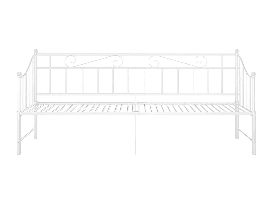 Cadre de canapé-lit extensible sans matelas blanc 90x200 cm