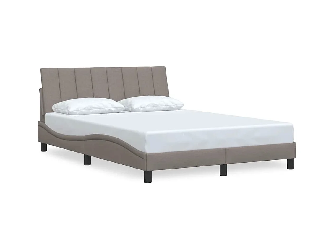 Bedframe zonder matras taupe 140x200 cm stof