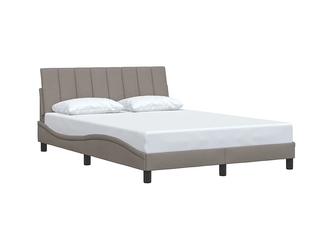 Bedframe zonder matras taupe 140x200 cm stof