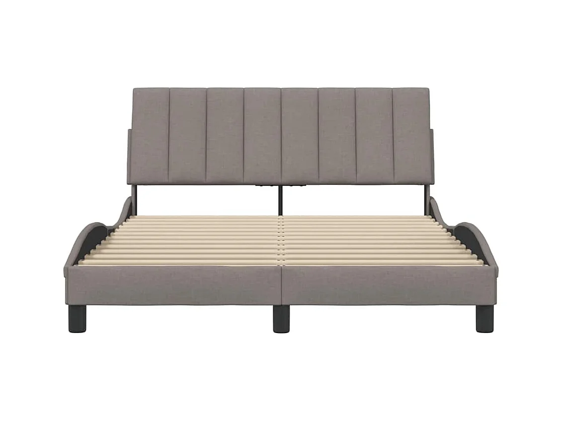 Bedframe zonder matras taupe 140x200 cm stof