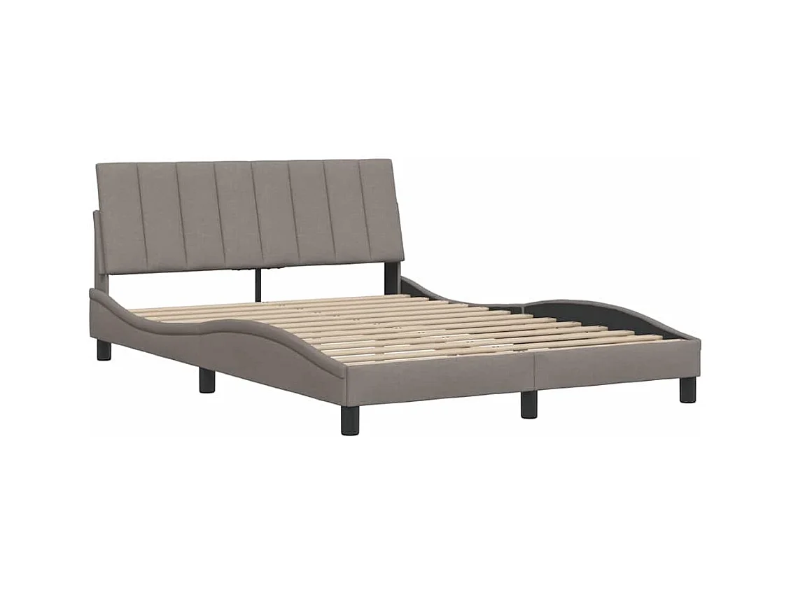 Bedframe zonder matras taupe 140x200 cm stof