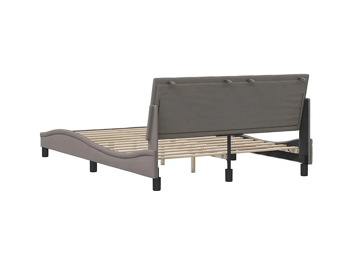 Bedframe zonder matras taupe 140x200 cm stof
