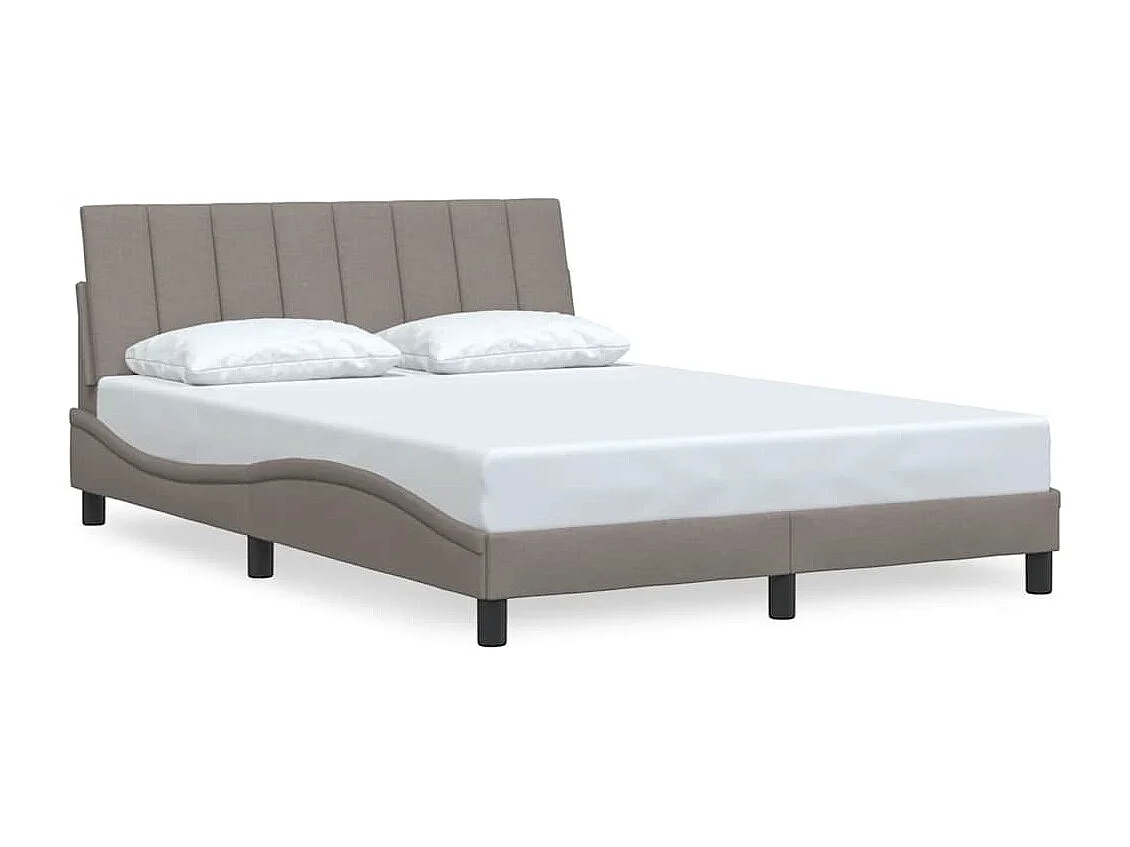 Bedframe zonder matras taupe 140x200 cm stof