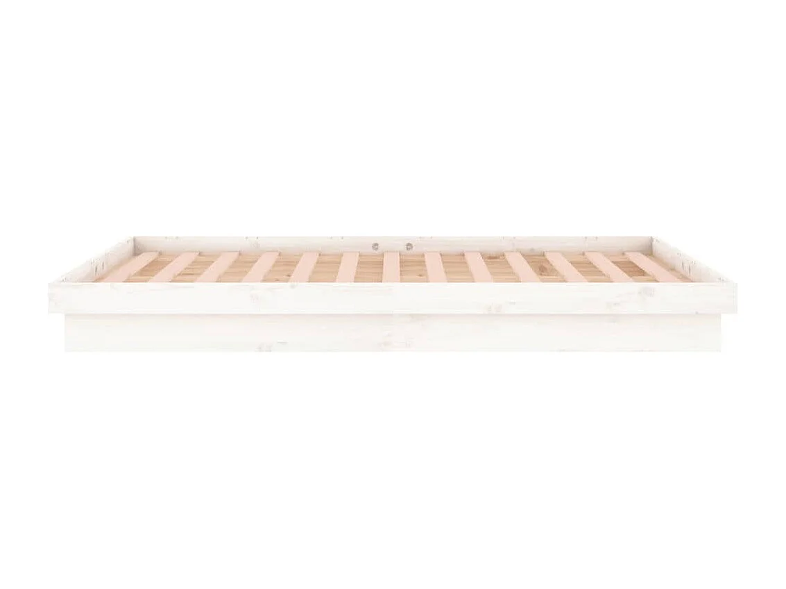 LED bedframe zonder matras wit 140x190 cm massief hout