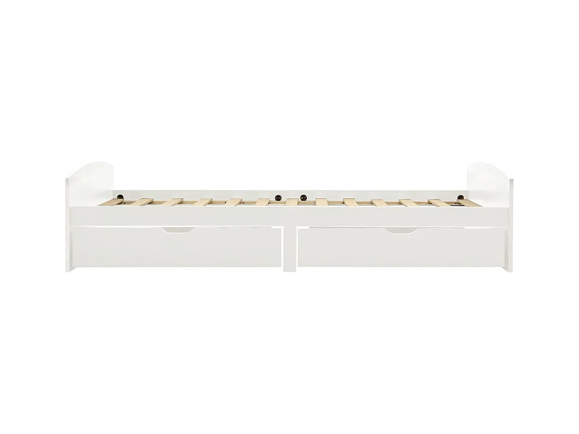 Bedframe met 2 lades zonder matras wit 90x200 cm