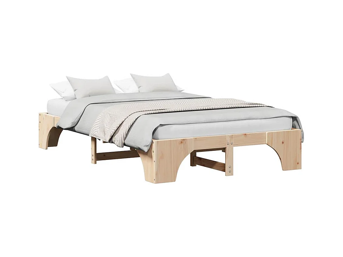 Bedframe van massief grenenhout 120 x 200 cm Massief grenenhout