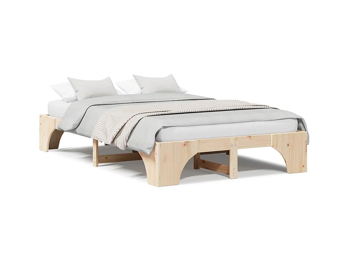 Bedframe van massief grenenhout 120 x 200 cm Massief grenenhout