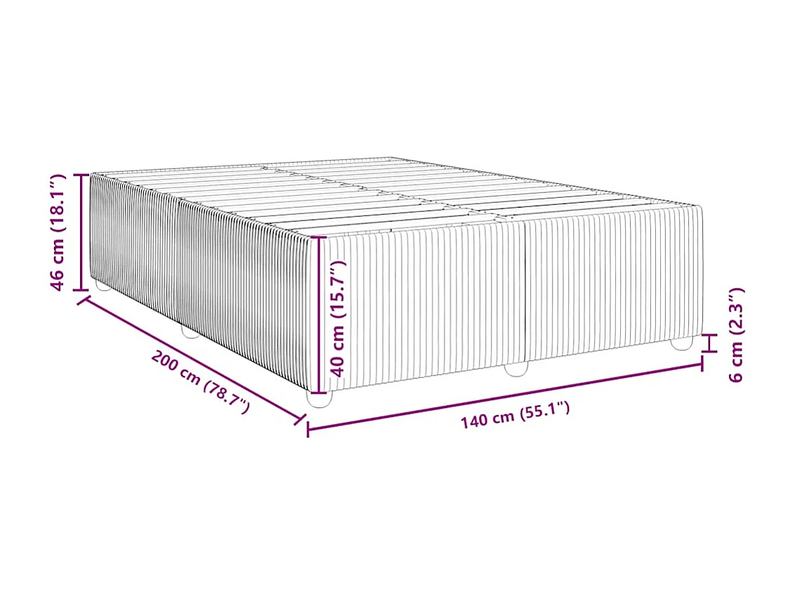 Bettgestell ohne Matratze rosa 140x200 cm Samt