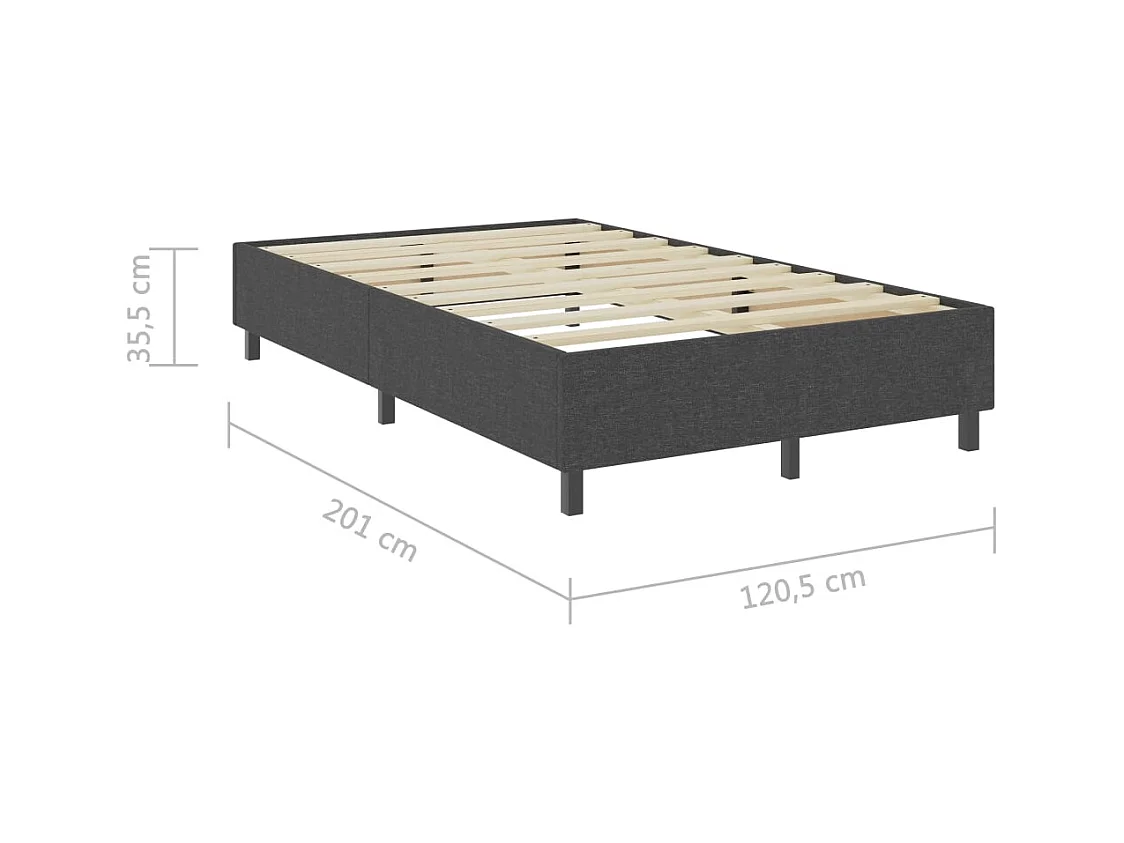 Grijze stoffen bedlattenbodem 120x200 cm