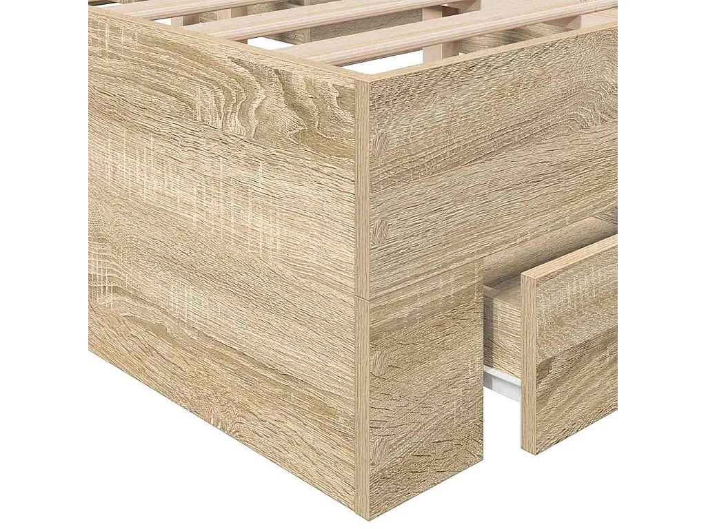 Cadre de lit Marron 120 x 190 cm Bois d'ingénierie