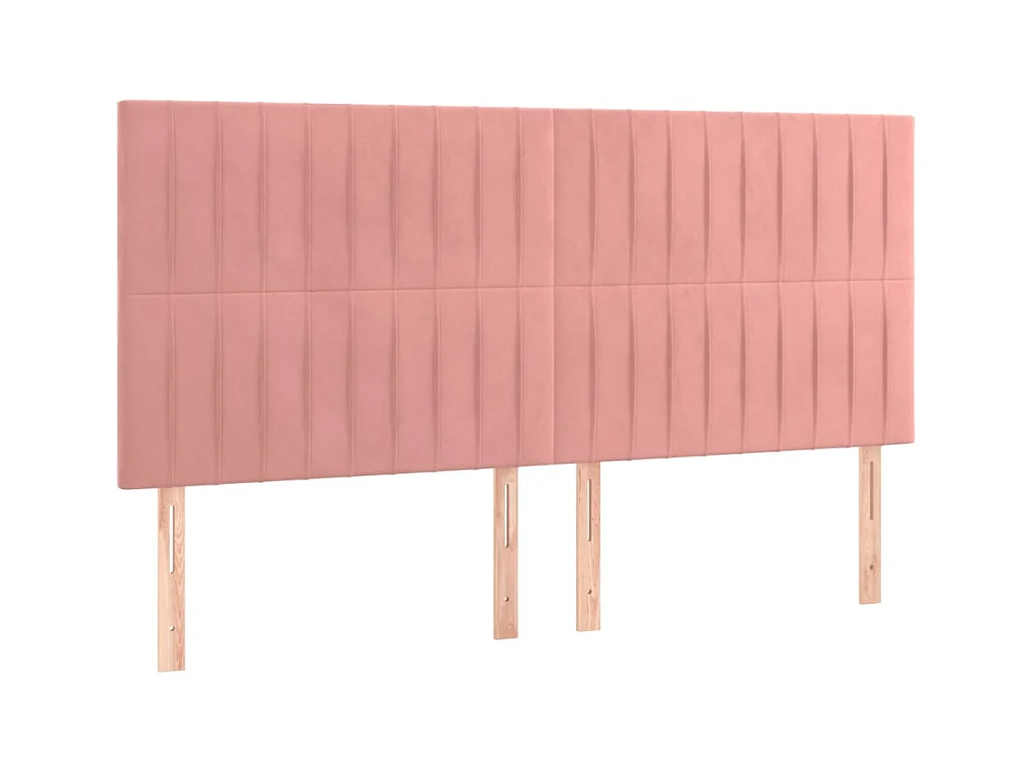 Bedframe zonder matras roze 160x200 cm fluweel