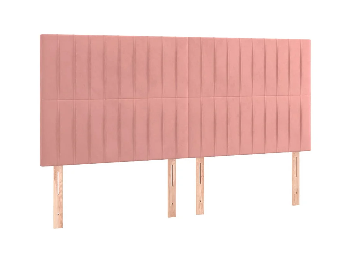 Bedframe zonder matras roze 160x200 cm fluweel