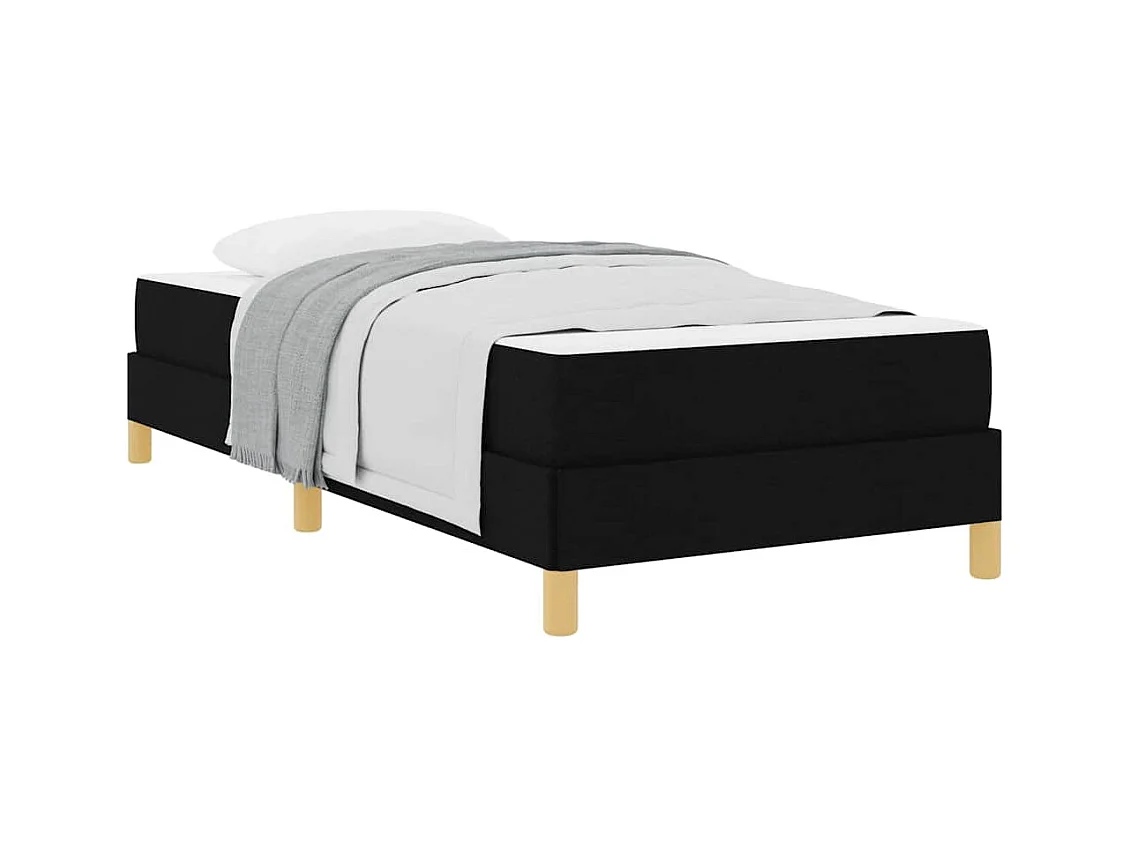 Letto a molle nero e marrone 90 x 190 cm