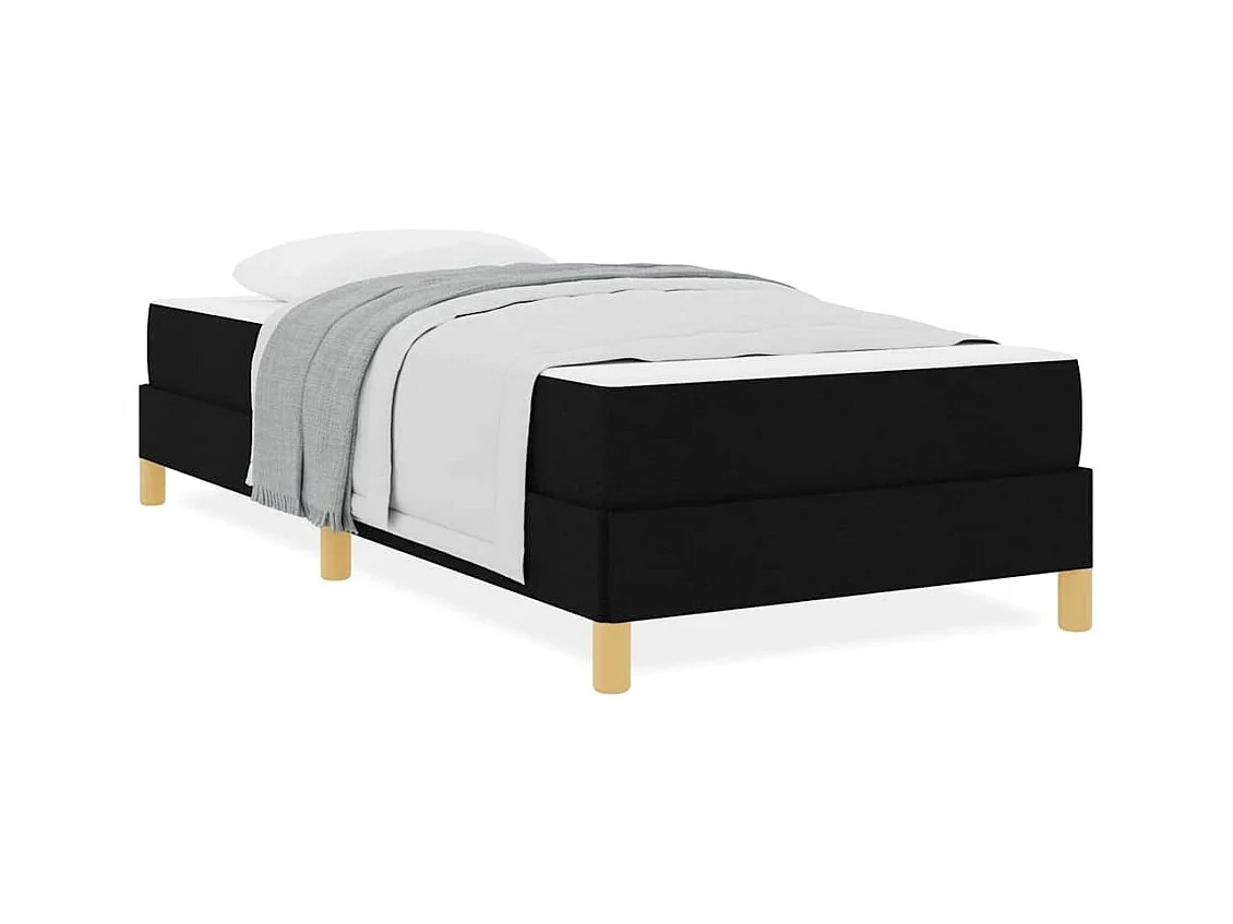 Letto a molle nero e marrone 90 x 190 cm