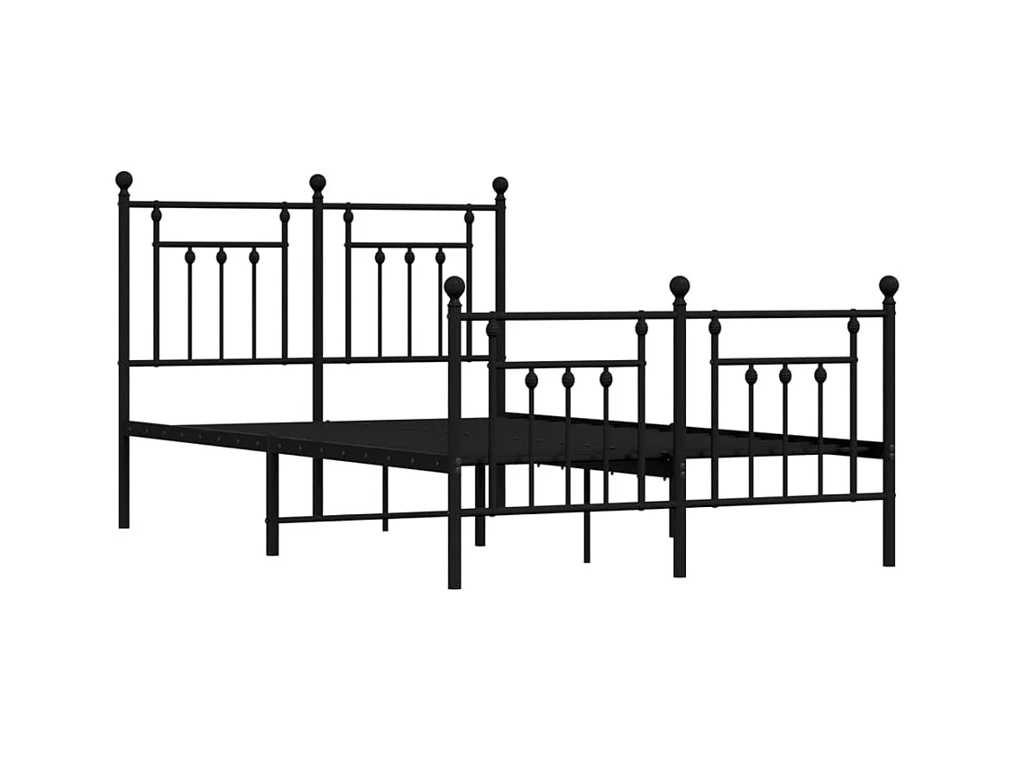Metalen bedframe zonder matras met zwart voeteneinde 120x200cm
