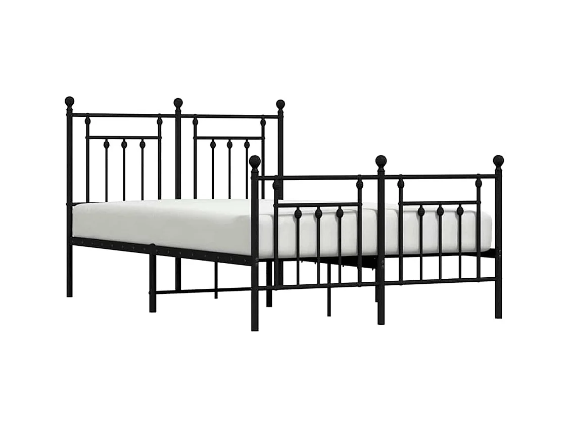 Metalen bedframe zonder matras met zwart voeteneinde 120x200cm