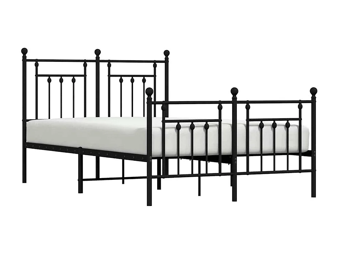 Metalen bedframe zonder matras met zwart voeteneinde 120x200cm