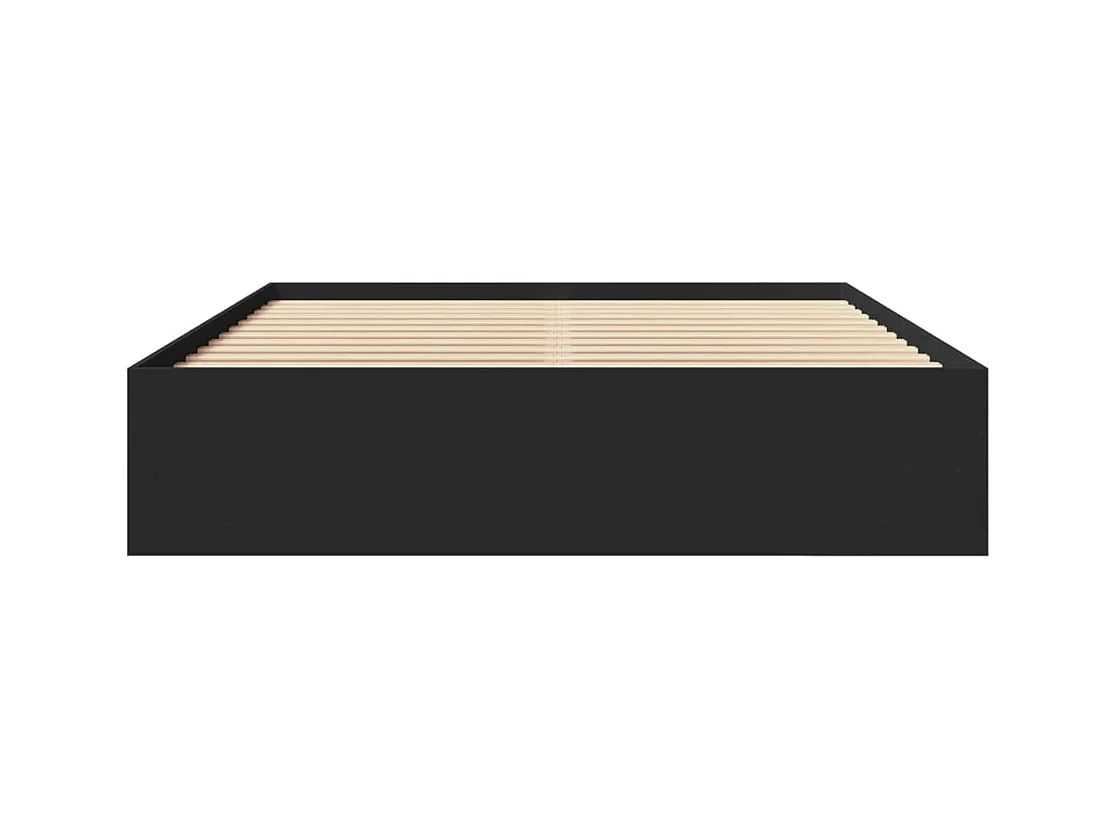 Bedframe zonder matras zwart 160x200 cm bewerkt hout
