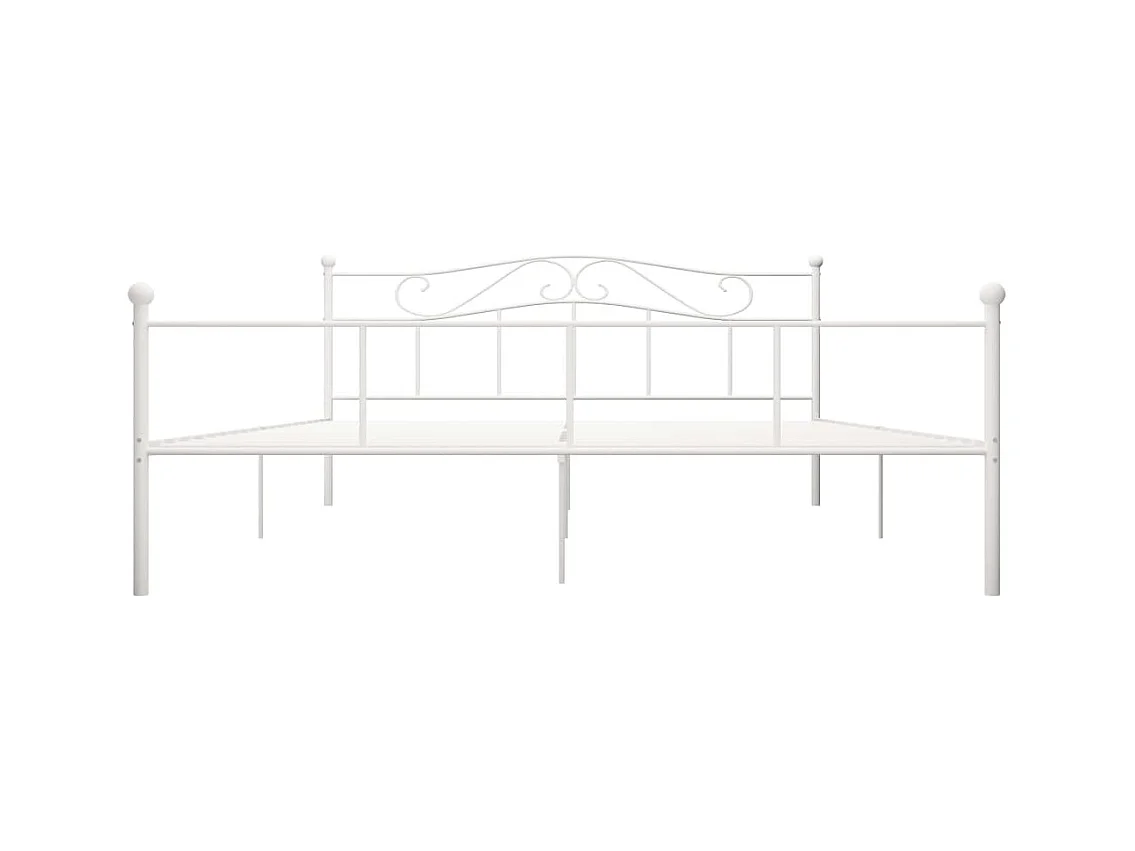 Struttura letto senza materasso in metallo bianco 180x200 cm