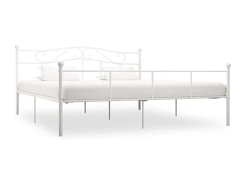 Struttura letto senza materasso in metallo bianco 180x200 cm