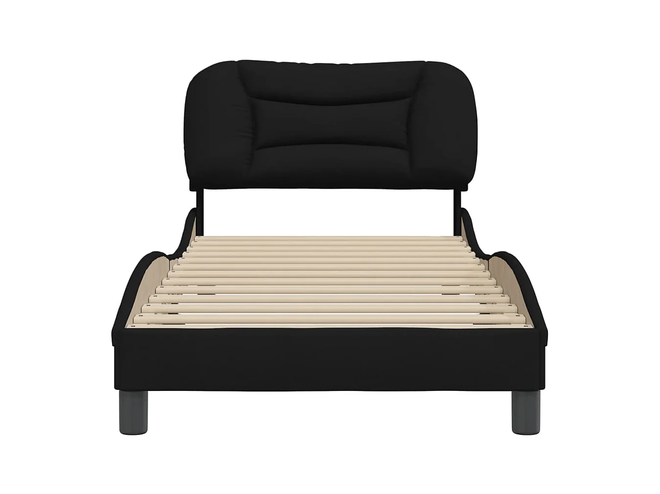 Bedframe zonder matras zwart 90x190 cm stof