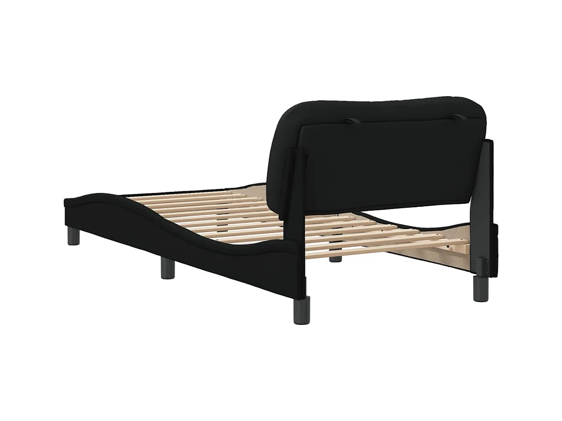 Bedframe zonder matras zwart 90x190 cm stof