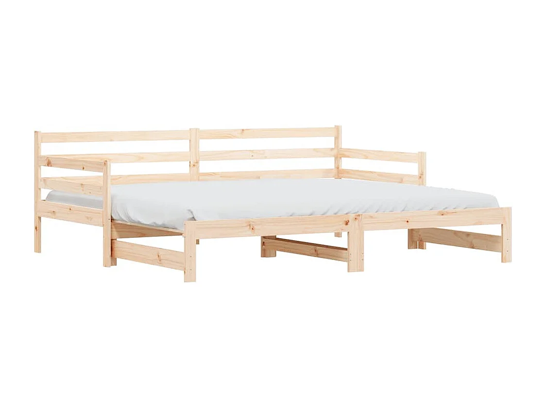 Lit de jour et lit gigogne sans matelas 90x200 cm bois massif