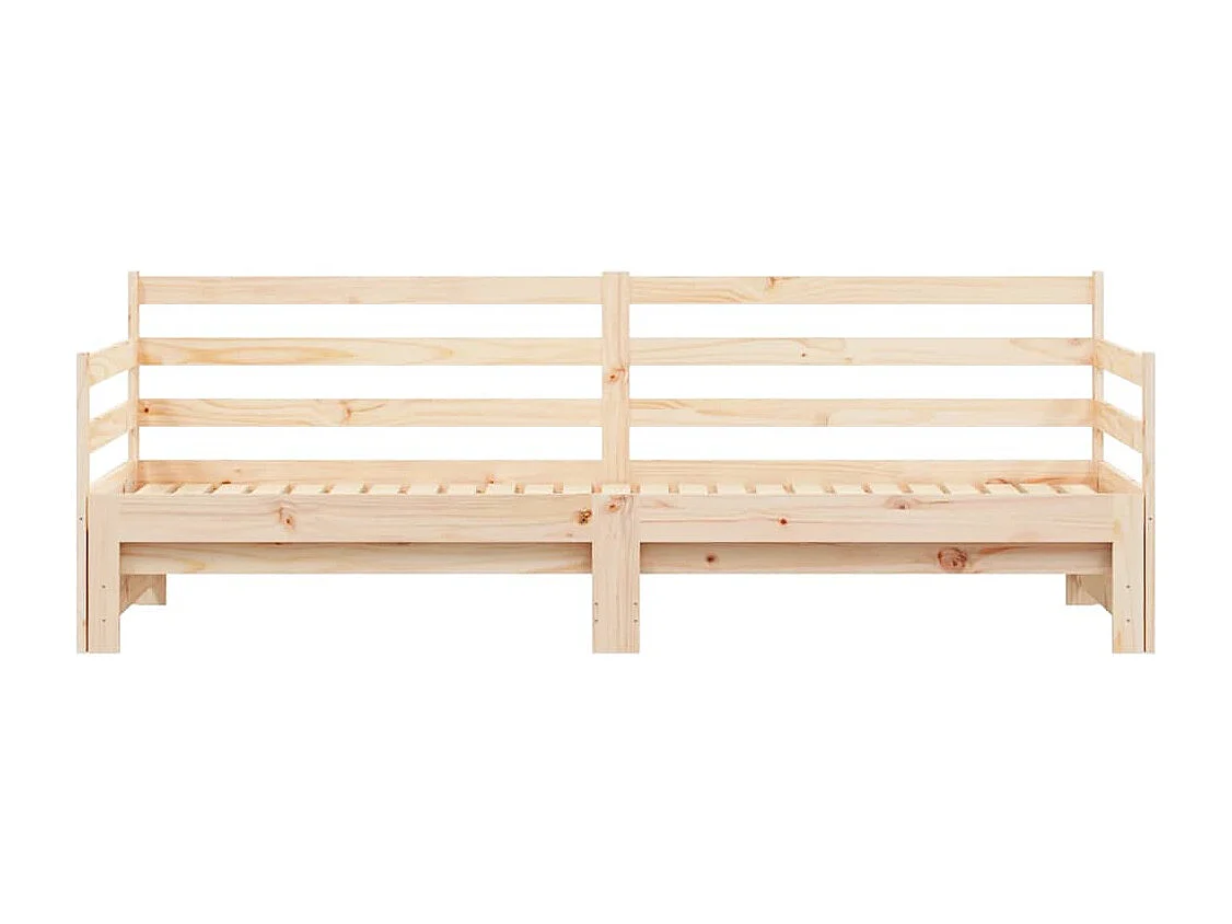 Lit de jour et lit gigogne sans matelas 90x200 cm bois massif