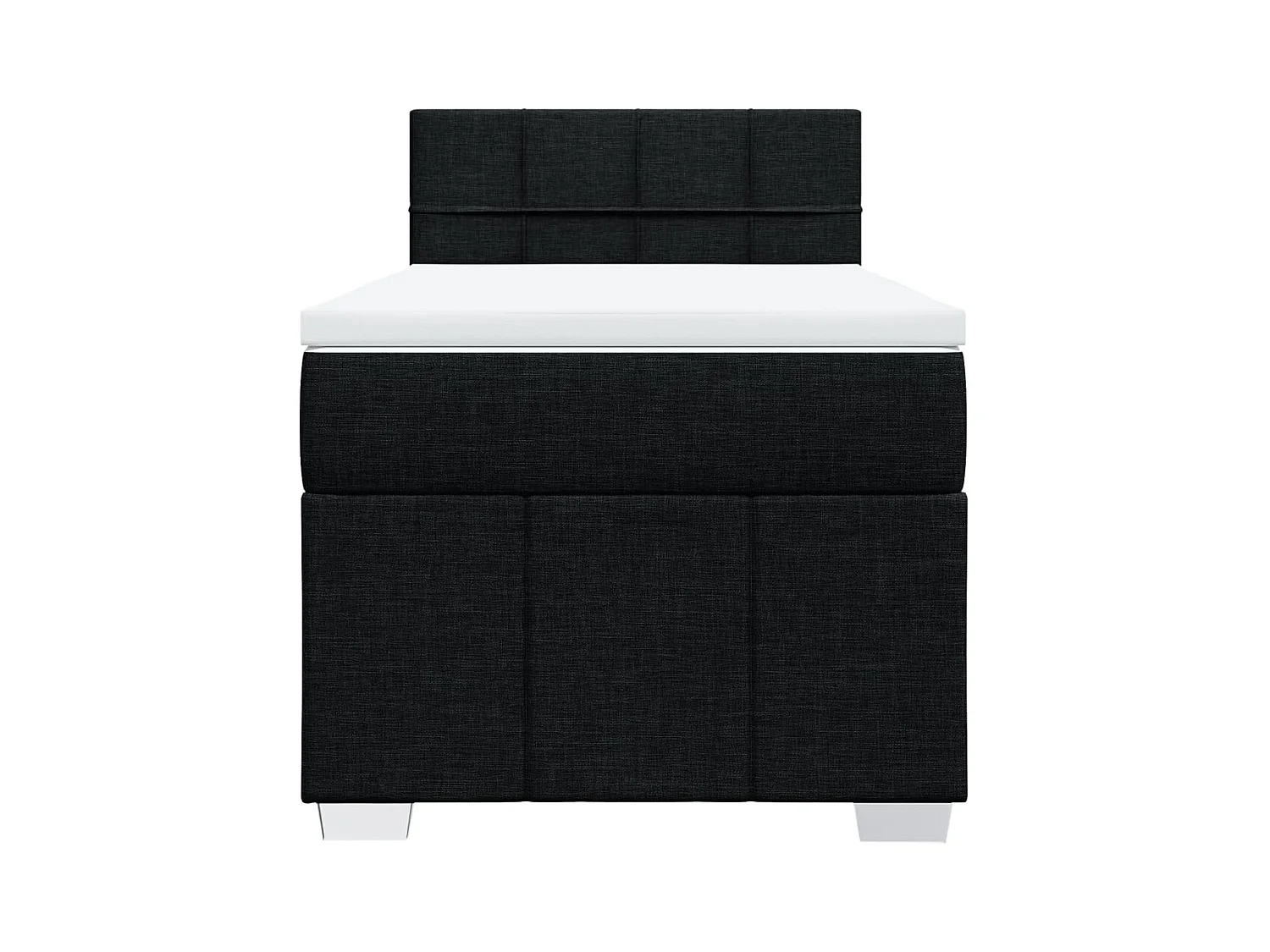 Lattenbodem met matras Zwart 90x190 cm Stof