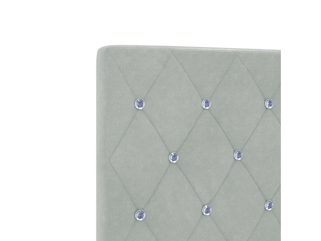 Struttura letto con testiera Grigio chiaro 140 x 200 cm Velluto