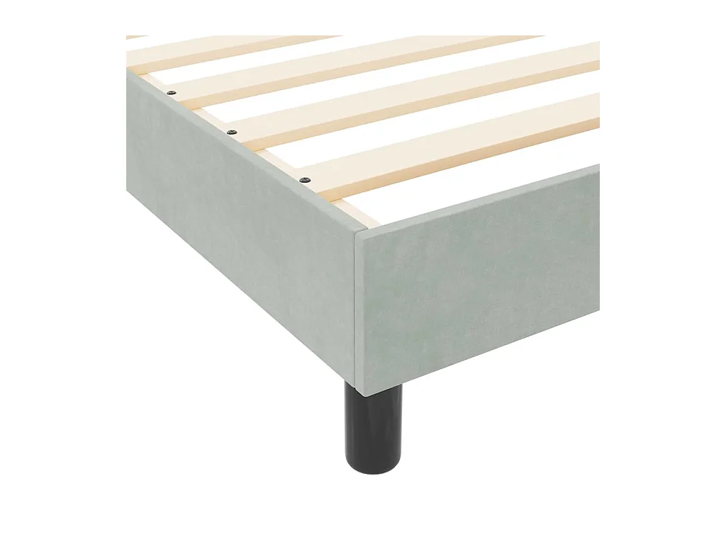 Estructura de cama con cabecero Gris claro 140 x 200 cm Terciopelo