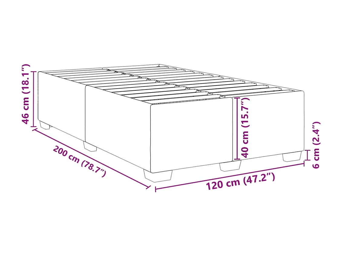 Bedframe zonder matras zwart 120x200 cm kunstleer