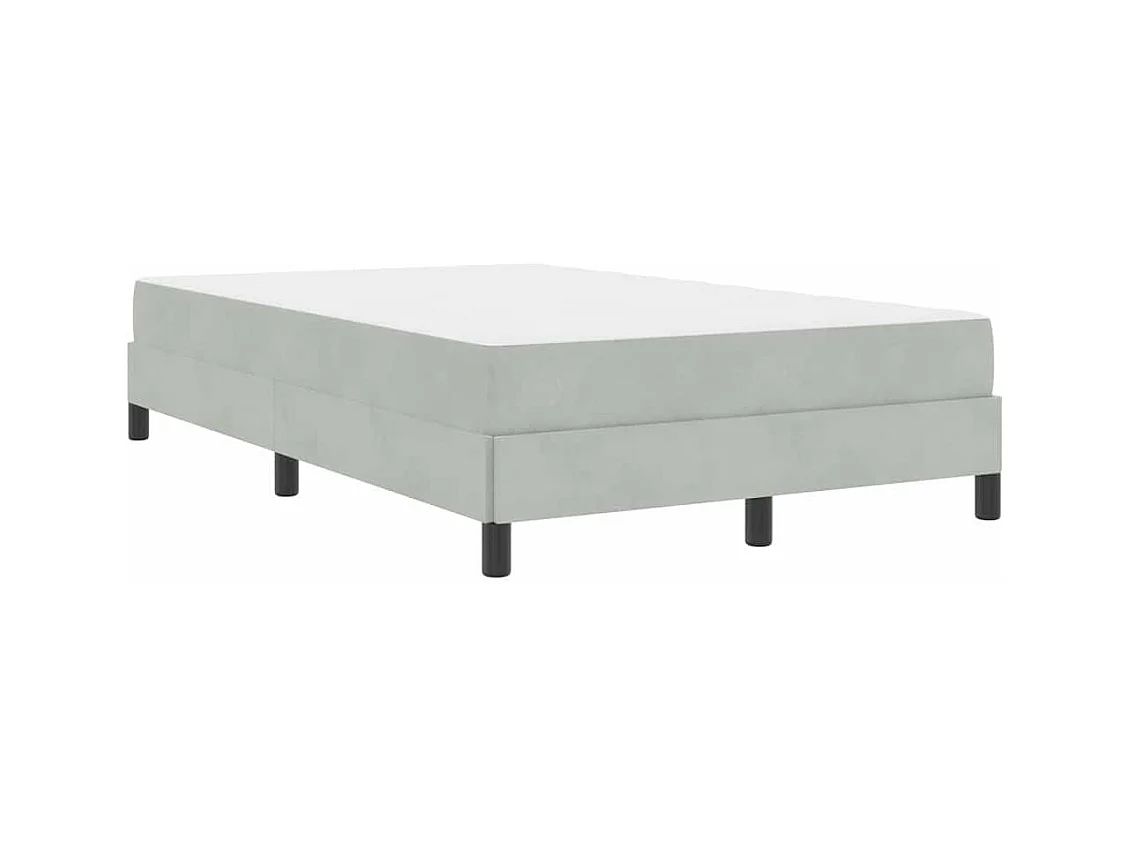 Letto a molle con materasso Grigio chiaro 120 x 190 cm Velvet