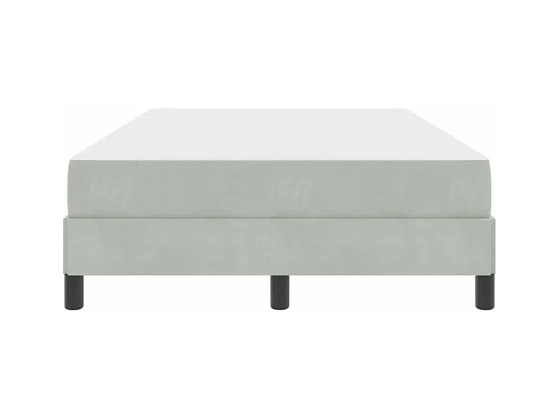 Letto a molle con materasso Grigio chiaro 120 x 190 cm Velvet