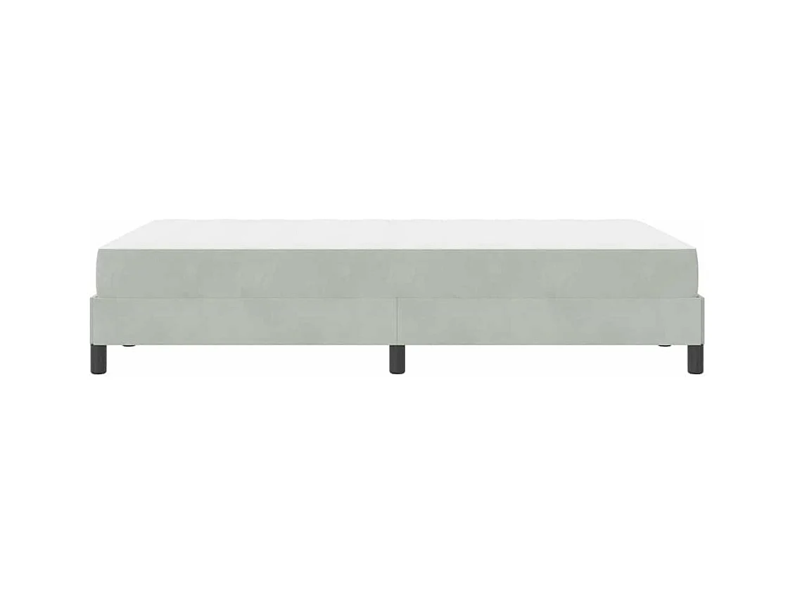 Letto a molle con materasso Grigio chiaro 120 x 190 cm Velvet