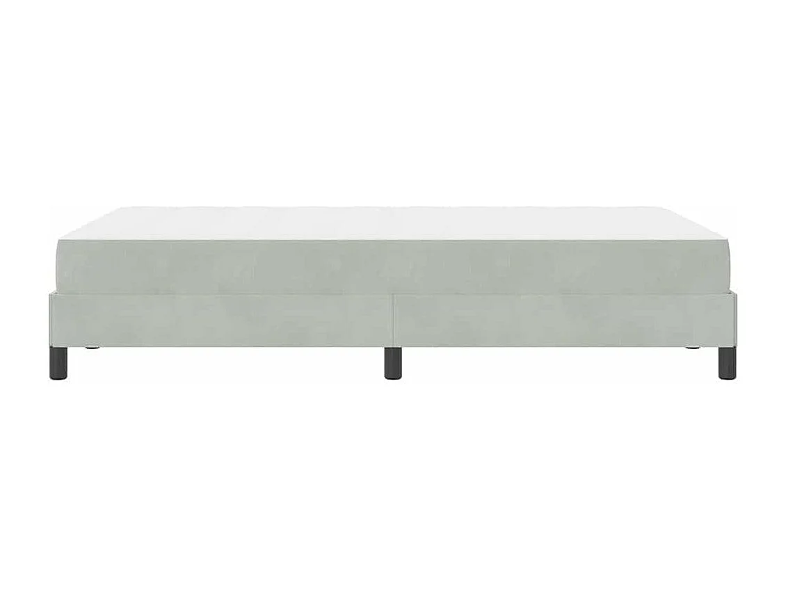 Lit boxspring avec matelas Gris clair 120 x 190 cm Velours