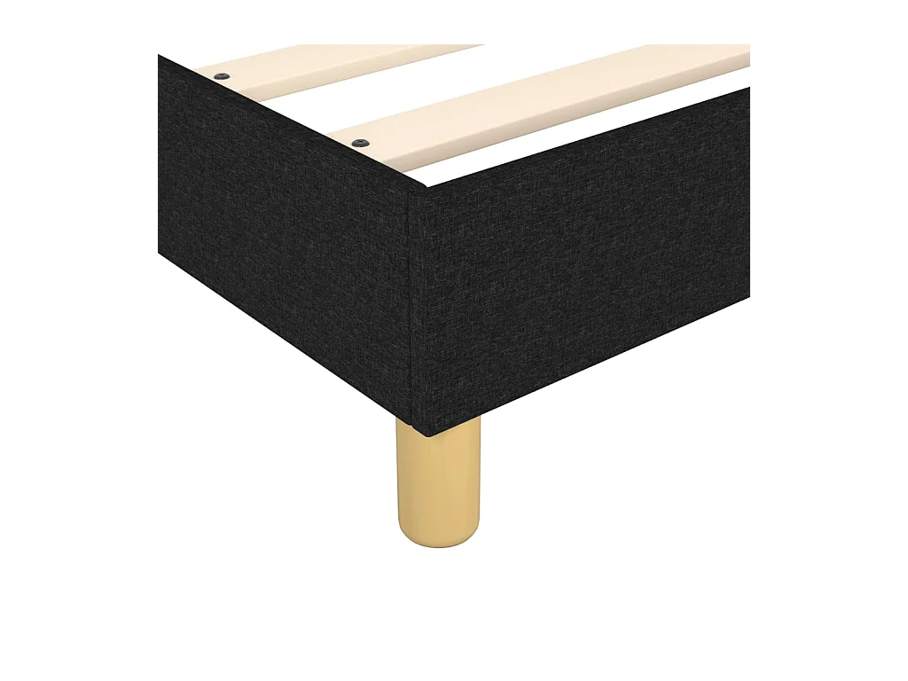 Sommier à lattes de lit avec matelas Noir 90x190 cm Tissu