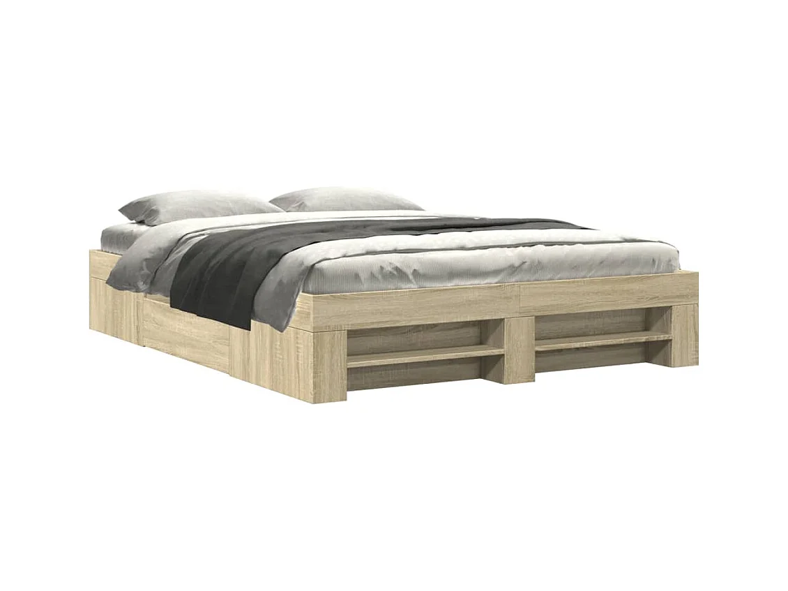 Bedframe zonder matras Sonoma eiken 160x200 cm